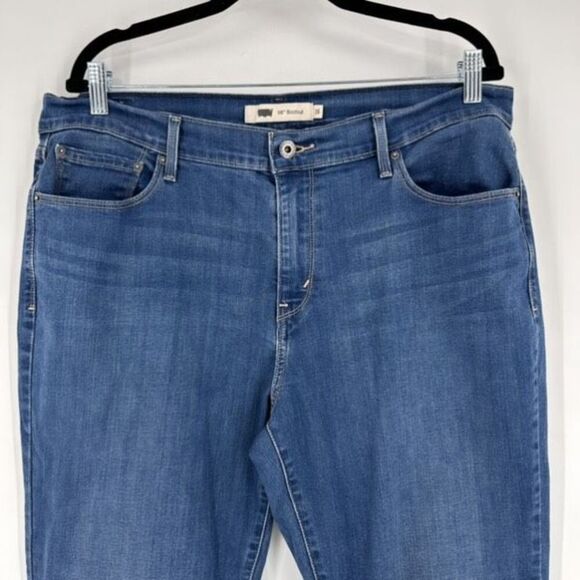 Levi's 515 Womens Red Tab Bootcut Stretch Denim Jeans Medium Wash Blue Size 16‎ - Picture 2 of 9